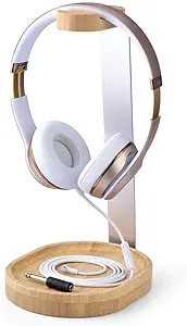 Avantree Universal Wooden & Aluminum Headphone Stand Hanger with Cable Holder, Sturdy Desk Headse... | Amazon (US)