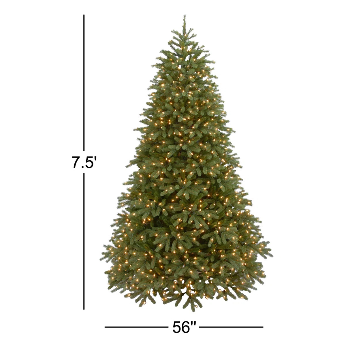 Jersey Fraser Fir Medium Tree with Dual Color LED Lights | Wayfair North America