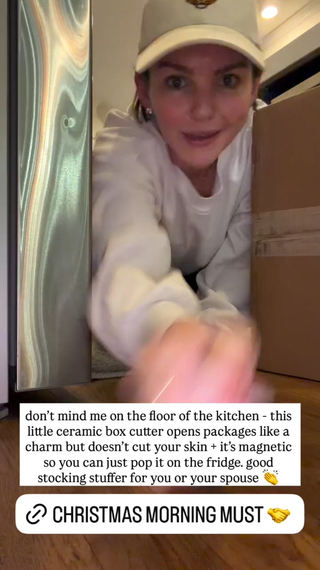 don’t mind me on the floor of the kitchen - this little ceramic box cutter opens packages like a charm but doesn’t cut your skin + it’s magnetic so you can just pop it on the fridge. good stocking stuffer for you or your spouse 👏

#LTKHoliday #LTKFindsUnder50 #LTKdayinmylife