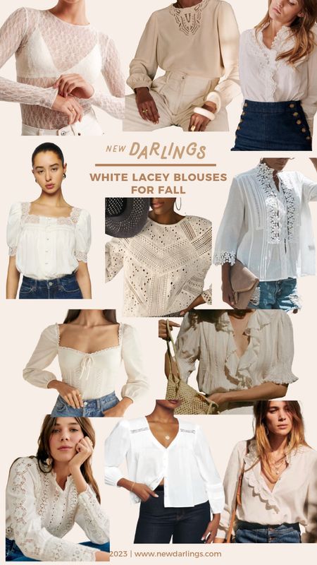 Fall outfit ideas - white Lacey blouses - vintage inspired outfits 

#LTKunder100 #LTKstyletip #LTKSeasonal