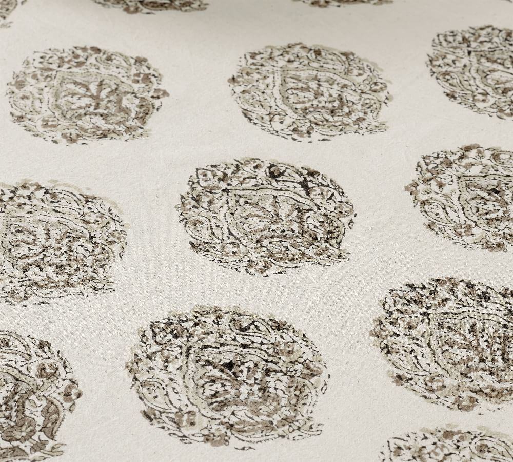 Block Print Medallion Cotton Tablecloth | Pottery Barn (US)