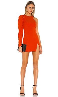 Michael Costello x REVOLVE Laise Mini Dress in Red Orange from Revolve.com | Revolve Clothing (Global)