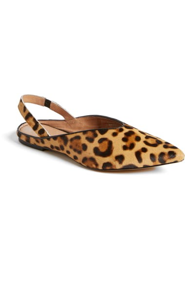 Sadie Genuine Calf Hair Slingback Flat | Nordstrom