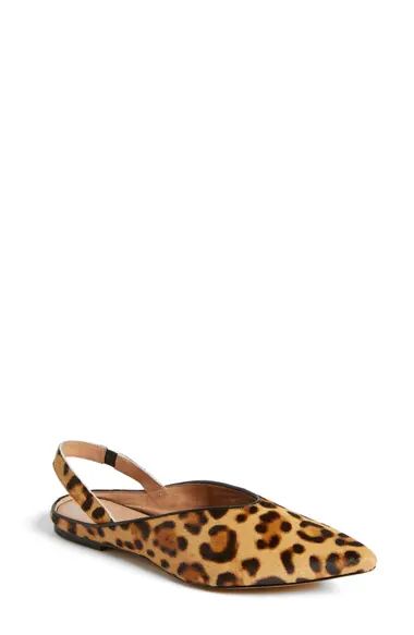 Sadie Genuine Calf Hair Slingback Flat | Nordstrom