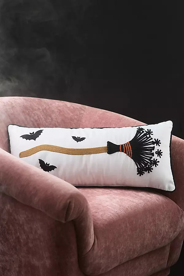 Halloween Icon Embroidered Indoor/Outdoor Pillows | Anthropologie (US)