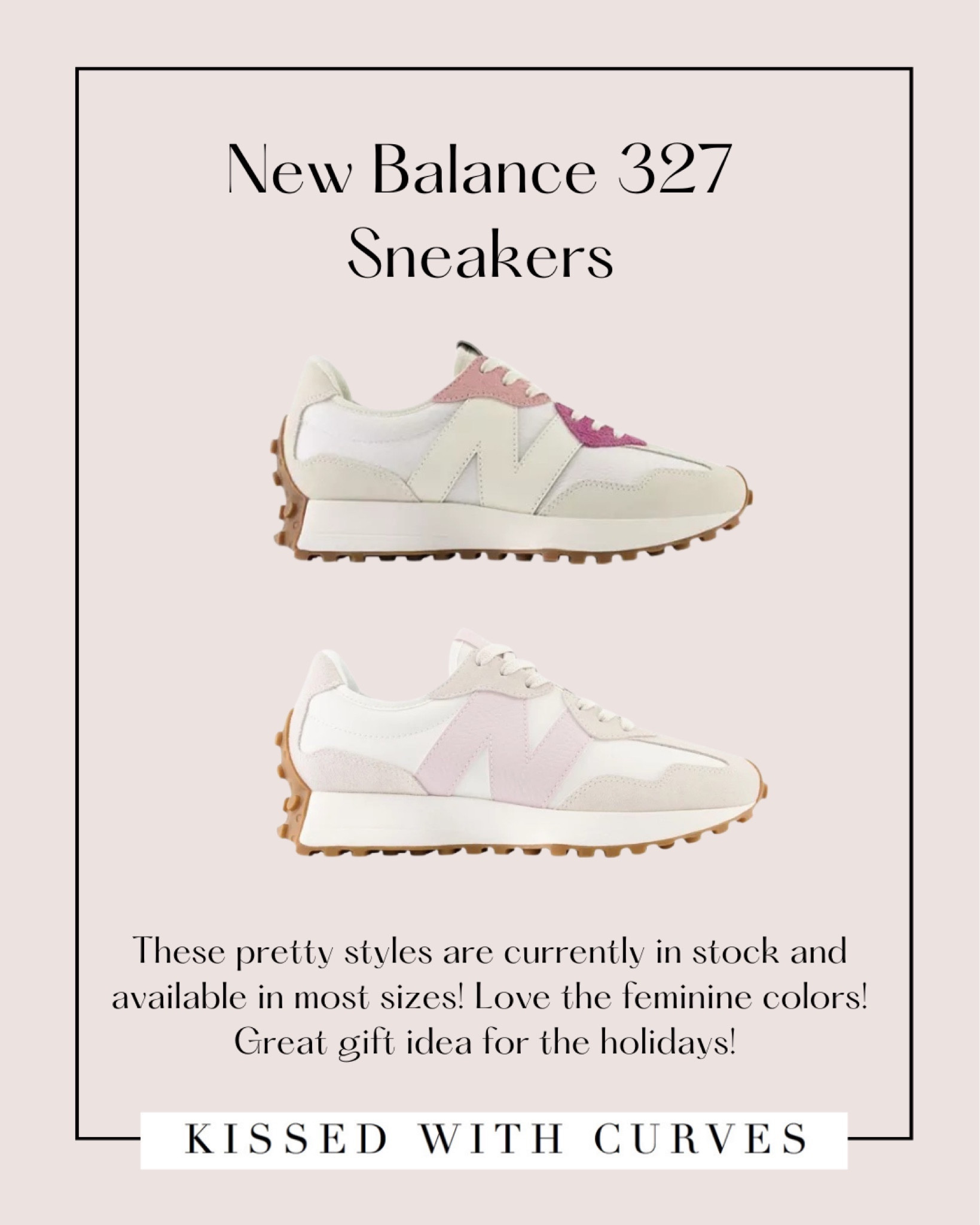 Have you seen these colors in the super popular New Balance 327 sneakers?! Love how they’re still neutral but have a pretty, feminine touch! They’re currently in stock in just about every size! Great everyday casual sneakers and great gift idea for the holidays. Grab them while they’re still available! 

#liketkit @shop.ltk https://liketk.it/4pEwh

New Balance 327, NB 327, New Balance running shoes, New Balance tennis shoes, neutral sneakers, neutral running shoes, white sneakers, black sneakers, athletic shoes, running shoes

#LTKHoliday #LTKGiftGuide #LTKshoecrush