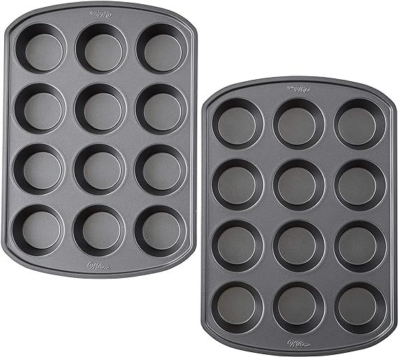 Wilton Perfect Results Premium Non-Stick Bakeware 12-Cup Muffin Pan, Multipack of 2 | Amazon (US)