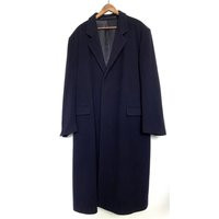 Elegant Navy Blue Men's Overcoat. Wool Blend Classic Long Coat. 90S Yuppie Preppy Business Look. 44 | Etsy (UK)