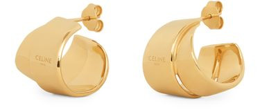 Ribbon hoops in brass with gold finish - CELINE | 24S (APAC/EU)
