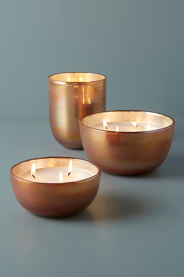Gleaming Copper Glass Candle | Anthropologie (US)