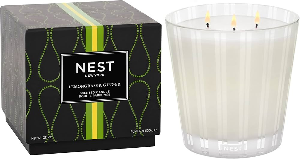 NEST Fragrances 3-Wick Candle- Lemongrass & Ginger , 21.2 oz | Amazon (US)