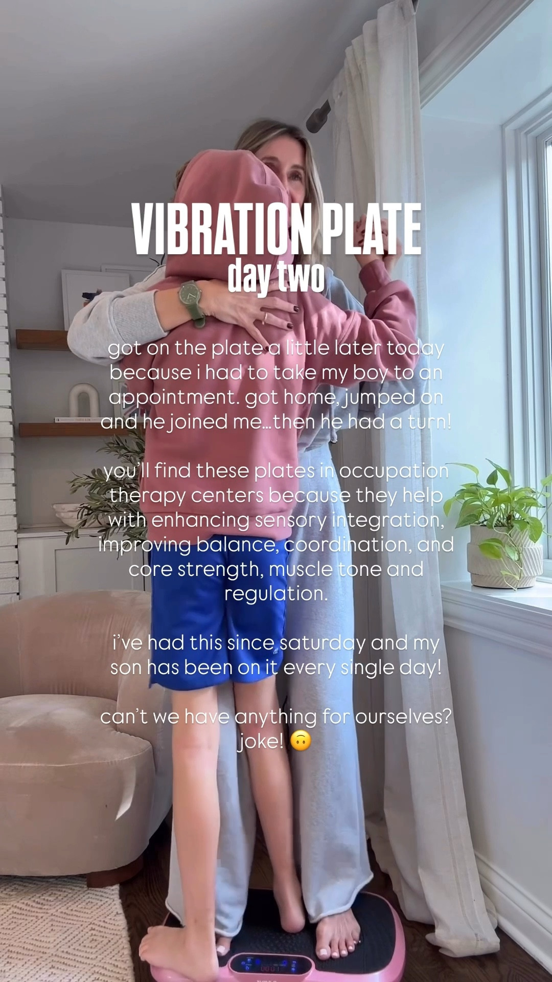 got on the plate a little later today because i had to take my boy to an appointment. got home, jumped on and he joined me…then he had a turn!

you’ll find these plates in occupation therapy centers because they help with enhancing sensory integration, improving balance, coordination, and core strength, muscle tone and regulation.

i’ve had this since saturday and my son has been on it every single day!

can’t we have anything for ourselves? joke! 🙃

i have the AXV pink slim plate. linked a selection for you tho. 

#LTKActive #LTKFamily #LTKKids