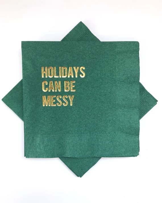 Holiday Cocktail Napkins - Holiday Napkin Humor - Funny Holiday Napkin - Hostess Gift - Holiday Gift | Etsy (US)