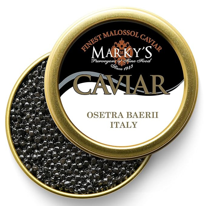 MARKY'S Baerri Siberian Sturgeon Black Caviar from Italy – 1 oz / 28 g – Malossol Ossetra Bla... | Amazon (US)