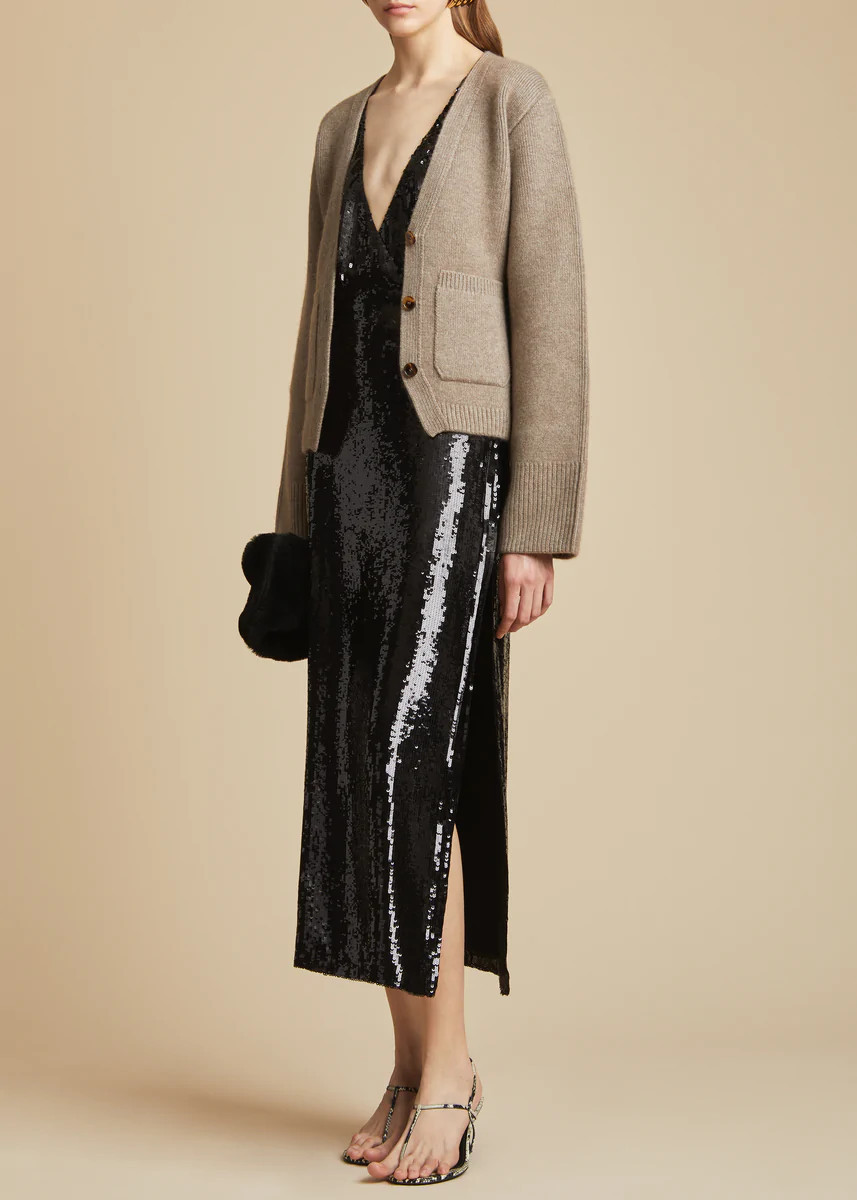 The Scarlet Cardigan in Barley | Khaite