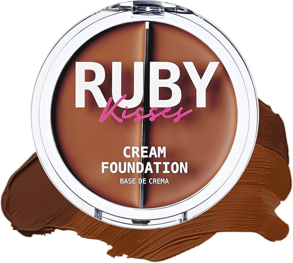 Ruby Kisses 3D Face Creator Cream Foundation & Concealer, 12 Hours Long Lasting, Medium to Full C... | Amazon (US)