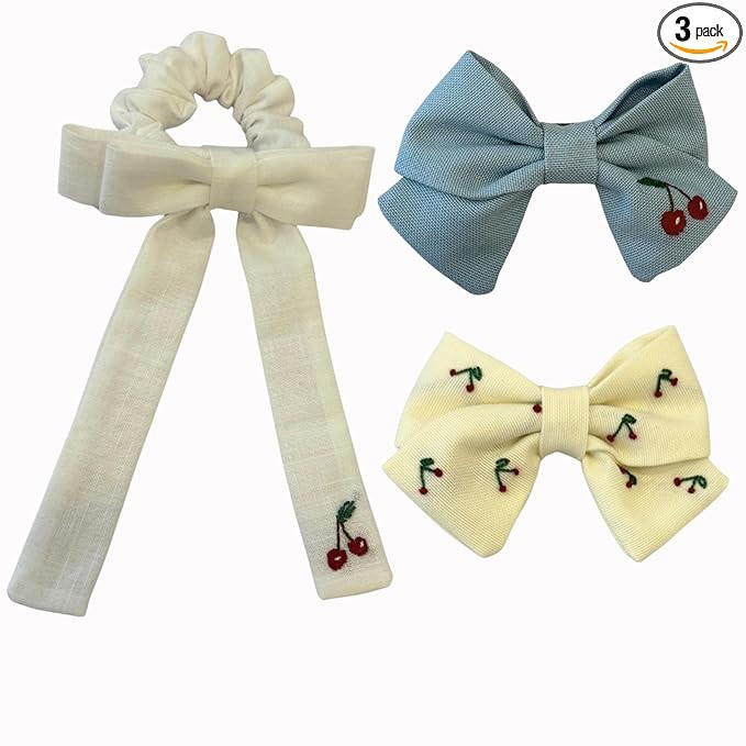 Hair Scrunchie Set - Handmade Cotton Linen Scrunchies for Women & Girls | Large Soft Elastic Hair... | Amazon (US)