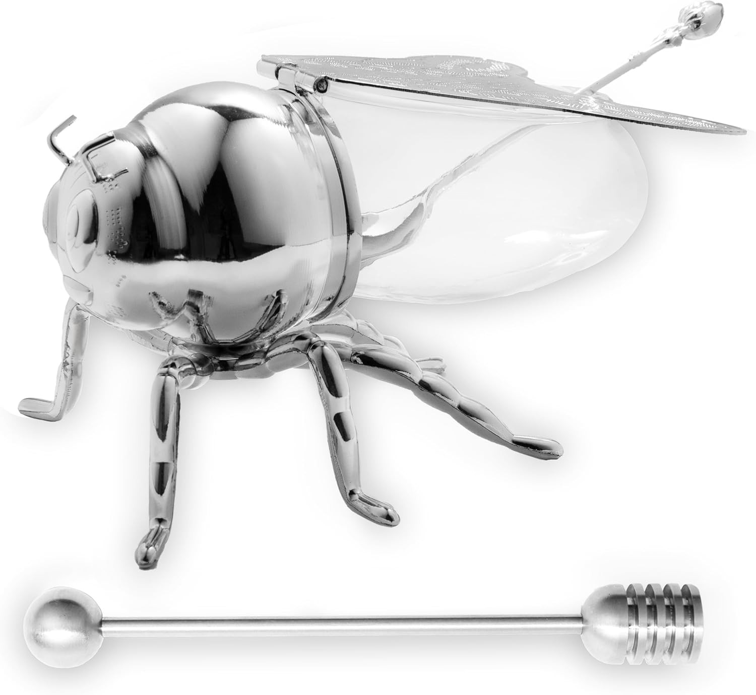 Decorative Bee-Shaped Honey Jar - Aesthetic Short-Term Container for Honey, Syrups, Condiments, O... | Amazon (US)