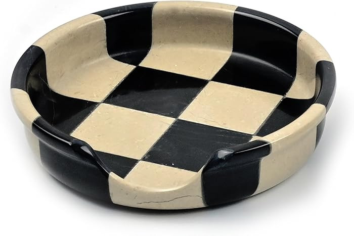 Verona Black Marble Spoon Rest for Stove Top, Checkered Kitchen Utensil Holder, Coffee Bar Access... | Amazon (US)