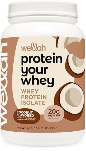 Wellah Protein Your Whey (30 Servings, Coconut Flavored) - Whey Protein Isolate Protein | Amazon (US)