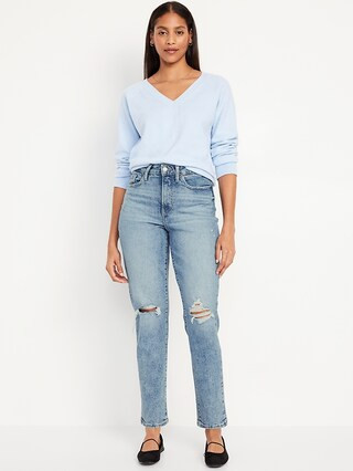 Curvy High-Waisted OG Straight Ankle Jeans | Old Navy (US)