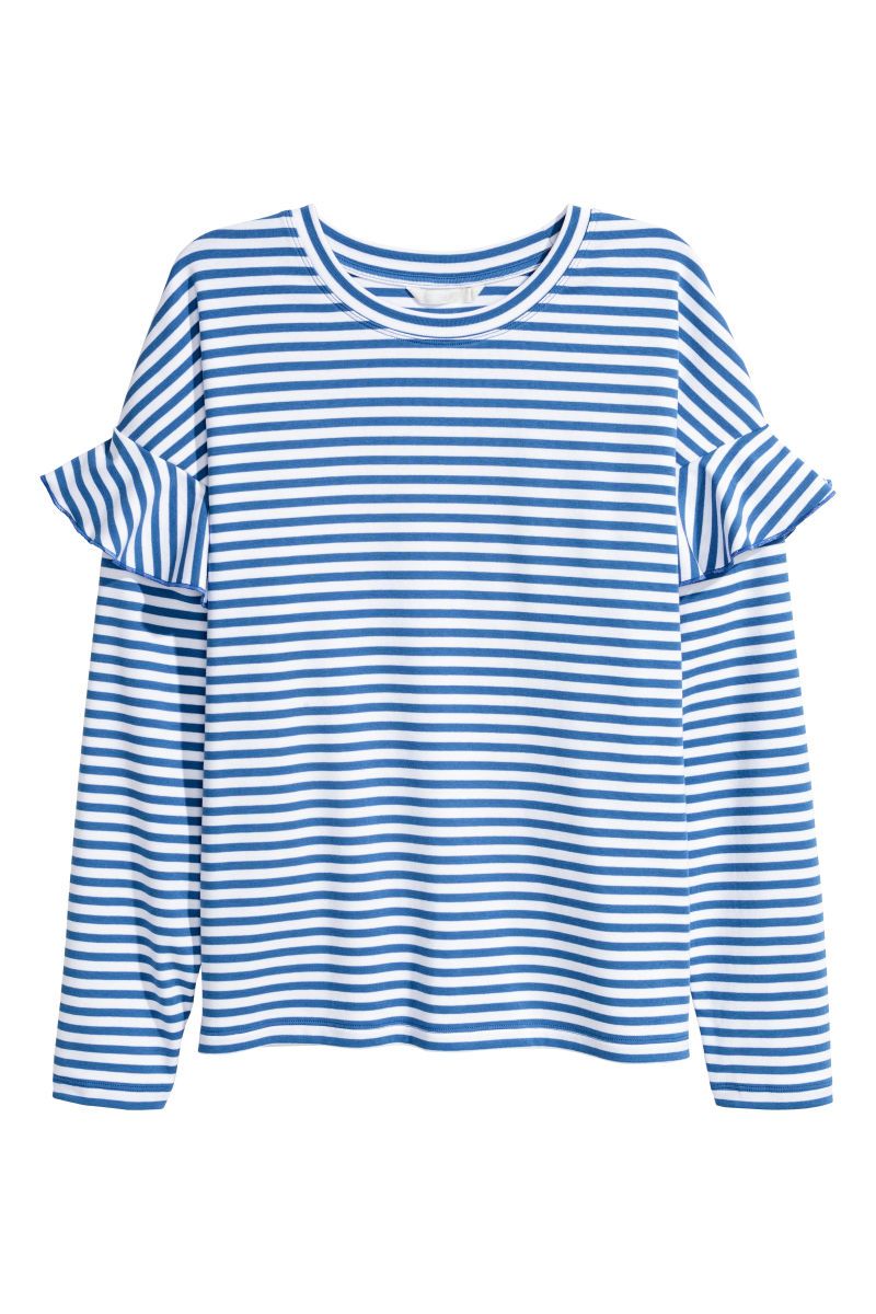 H&M Jersey Top with Ruffles $17.99 | H&M (US)