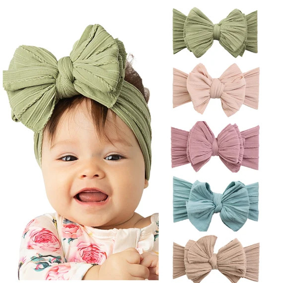Messy Bow Baby Headband Big Bow Headwrap Baby Headbands | Etsy | Etsy (US)