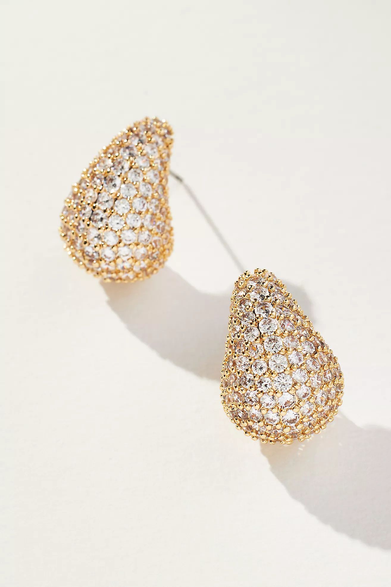 The Petra Pavé Large Drop Earrings | Anthropologie (US)