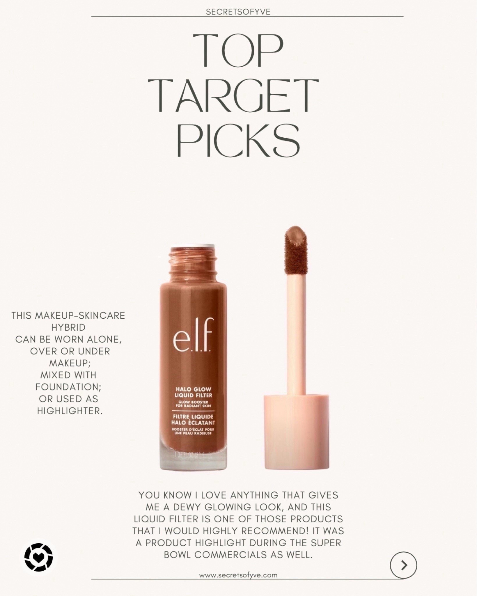 Secretsofyve: Super affordable skincare & minimalist makeup product! @target @elfcosmetics . Wedding guest makeup. Skincare gift idea, beauty gift. 
#Secretsofyve #ltkgiftguide
Always humbled & thankful to have you here.. 
CEO: PATESI Global & PATESIfoundation.org
 @secretsofyve : where beautiful meets practical, comfy meets style, affordable meets glam with a splash of splurge every now and then. I do LOVE a good sale and combining codes! #ltkgrwm #ltksalealert #ltku #ltkplussize #ltkmidsize #ltkover40 #ltkpetite #ltktall #ltktravel #ltkselfcare #ltkbeauty #ltkstorytime #ltkmorningroutine
#ltkdayinmylife #ltkmomlife secretsofyve

#LTKSeasonal #LTKWorkwear #LTKWedding