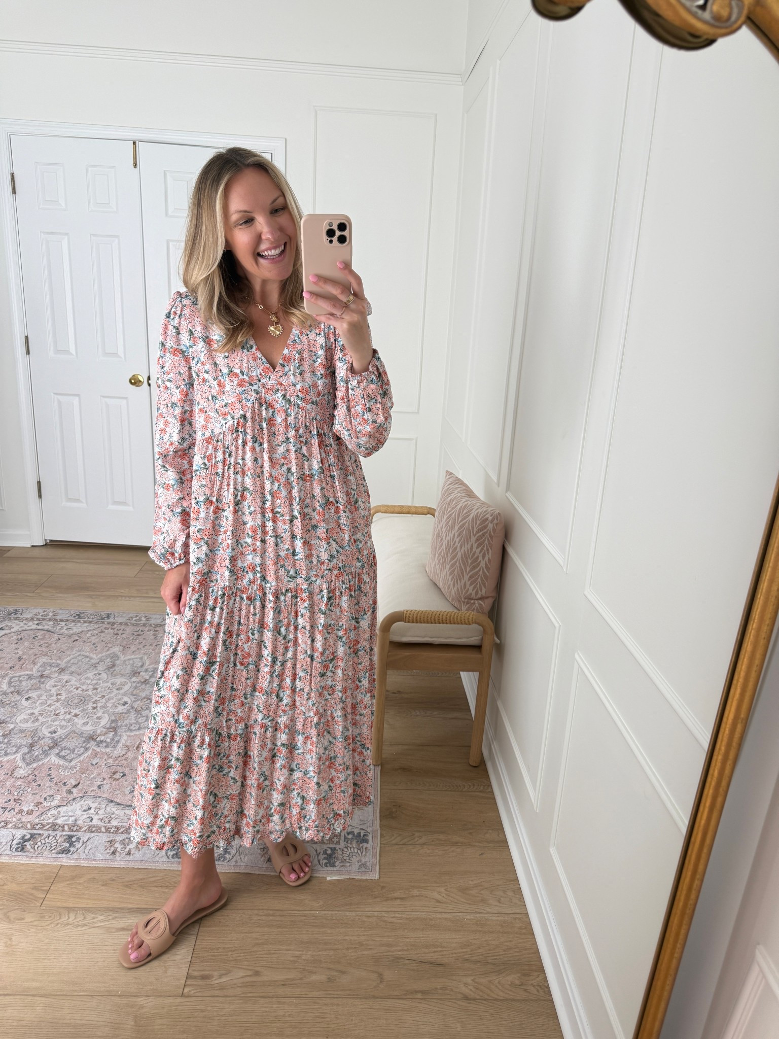 Lightweight long sleeve spring and summer dress - wearing a med 