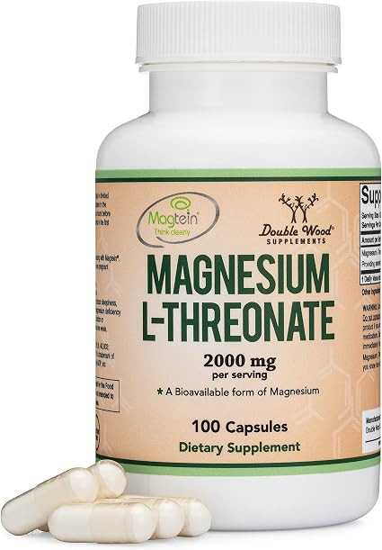 Magnesium L Threonate, Magtein, Sleep and Cognitive Support – High Absorption – Most Bioavail... | Amazon (US)