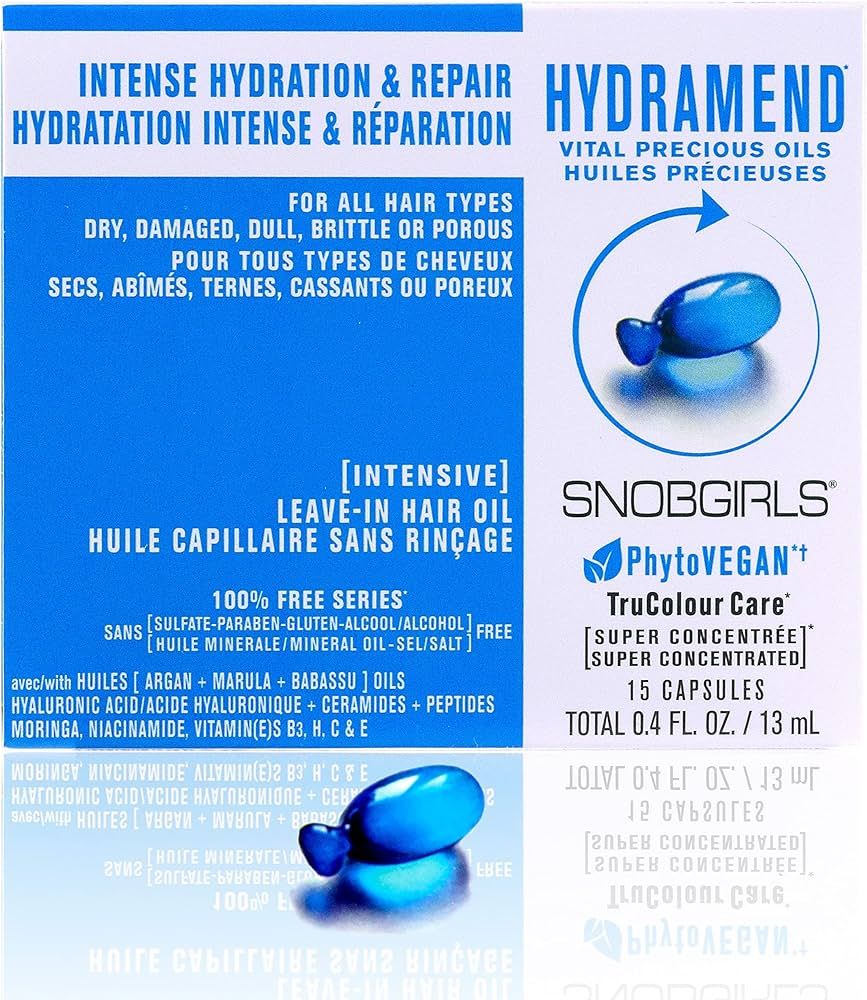 SNOBGIRLS HYDRAMEND Salon Vegan Hair Oil Intense Hydration & Repair for All Hair Types of Dry Dam... | Amazon (US)