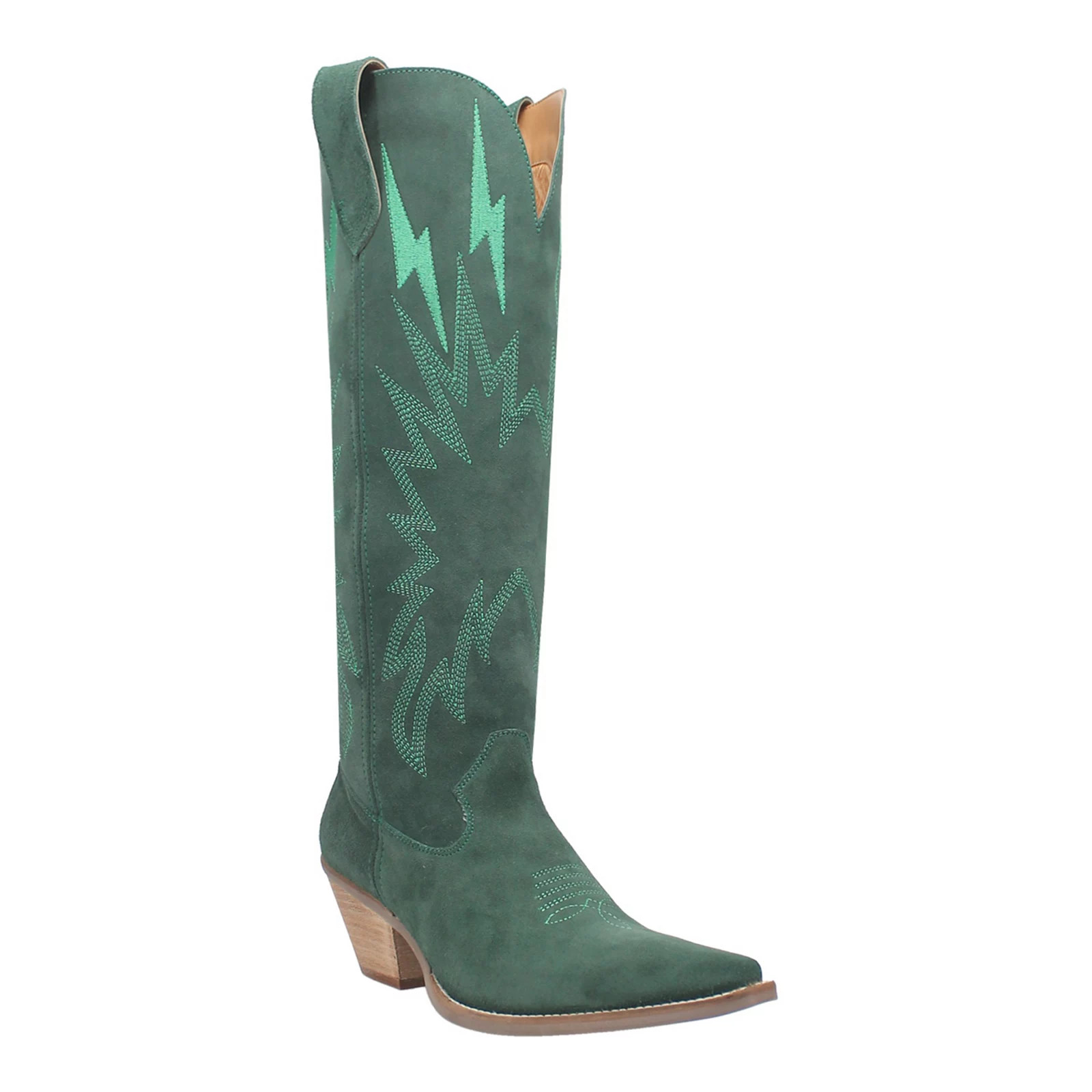 Dingo Thunder Road Women's Suede Knee-High Boots, Size: 7.5, Green | Kohl's