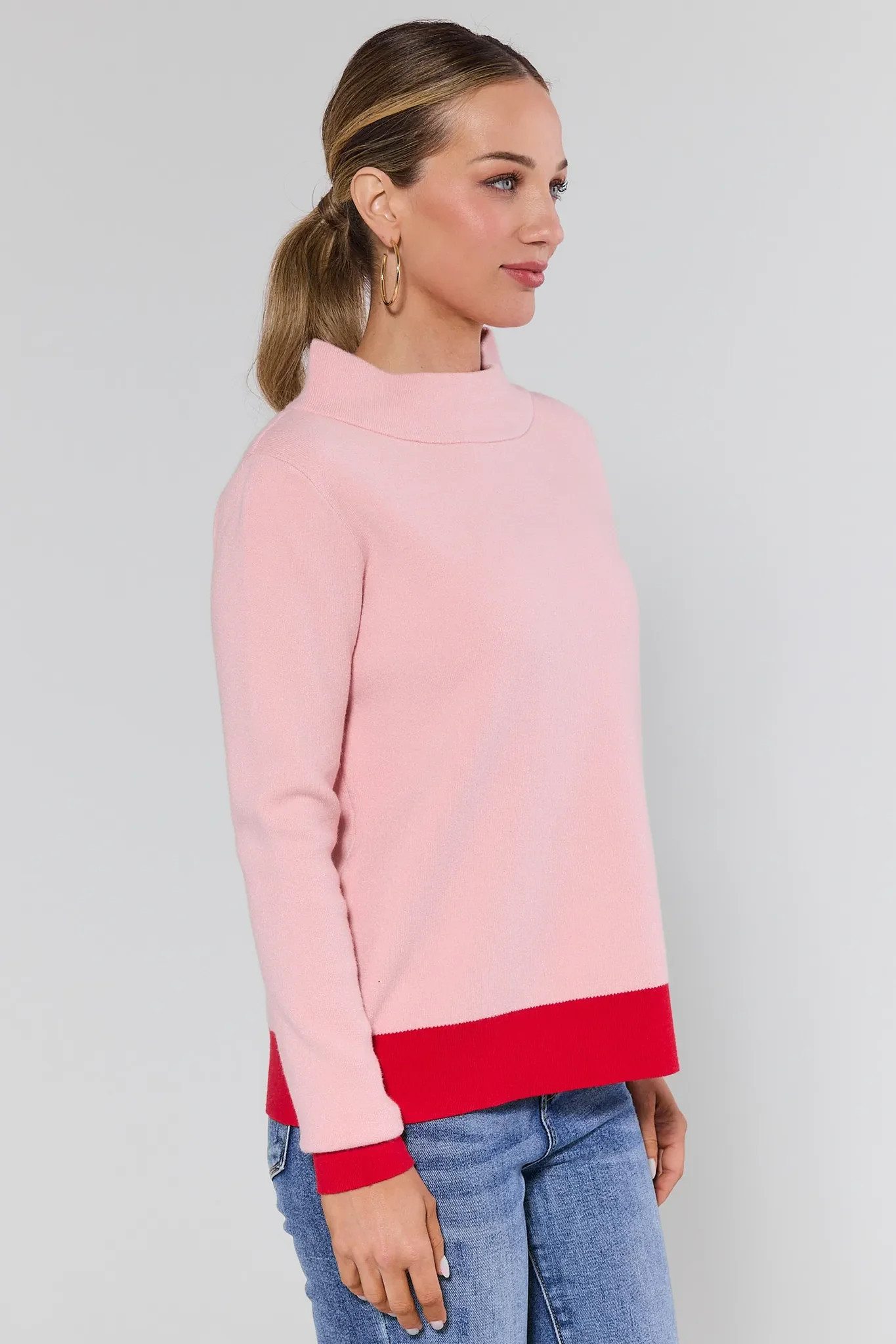 Janine Light Pink Knit Sweater | Avara