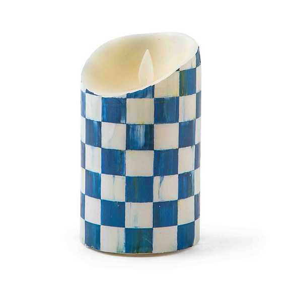Royal Check Flicker 5" Pillar Candle | MacKenzie-Childs