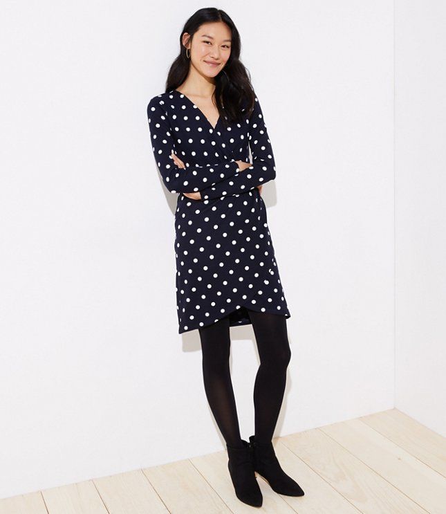 Polka Dot Wrap Dress | LOFT | LOFT