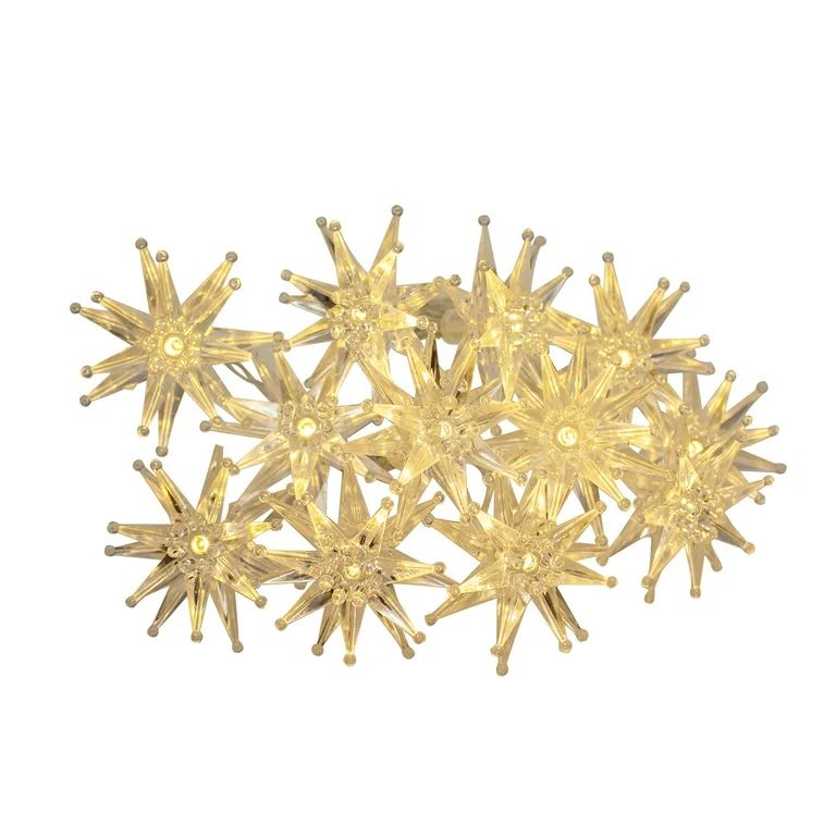 12-Count Crystal Star Garland, 5.5 ft, by Holiday Time | Walmart (US)
