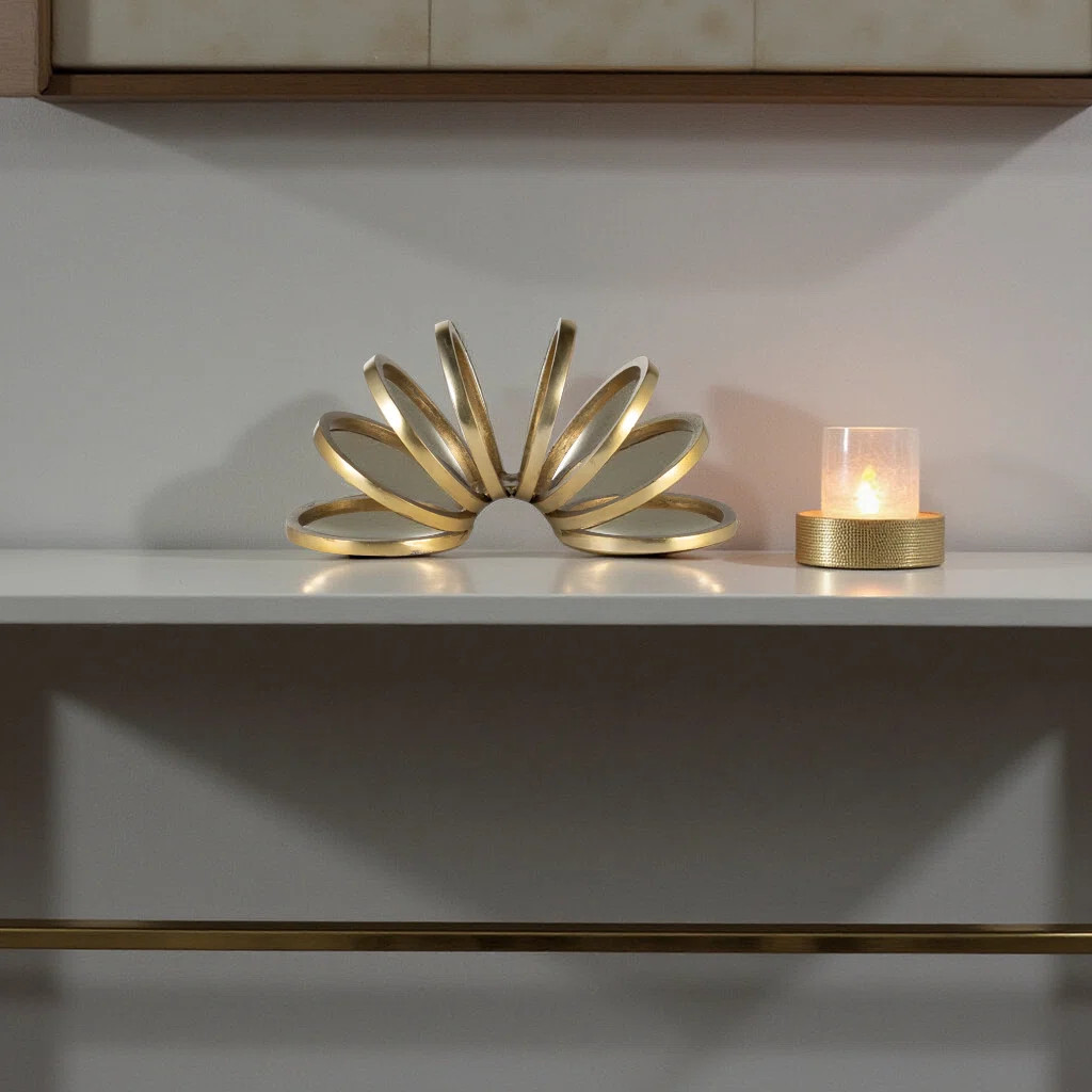Modern Metal Slinky Ring Decorative Sculpture - 11" x 5" x 6" | Wayfair North America