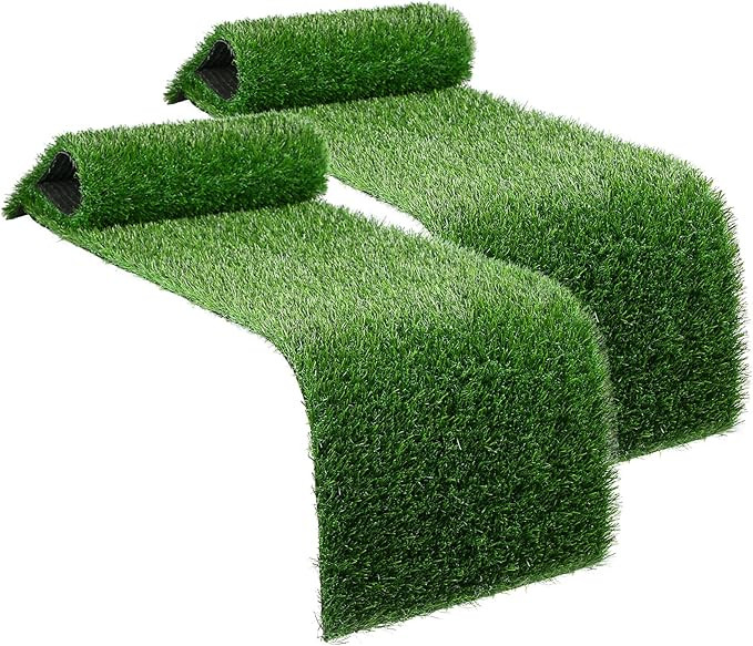 XLX TURF 12"x72" Faux Grass Table Runner Set of 2, Green Easter Synthetic Grass Table Centerpiece... | Amazon (US)