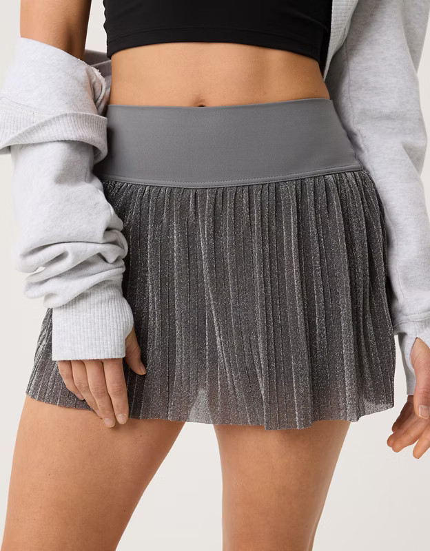 OFFLINE By Aerie Real Me Pleated Glitter Skort | Aerie