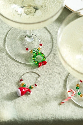 Holiday Wine Charms, Set of 6 | Anthropologie (US)