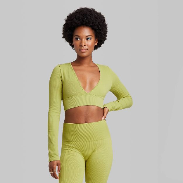 Women's Long Sleeve Seamless Tiny Top - Wild Fable™ | Target