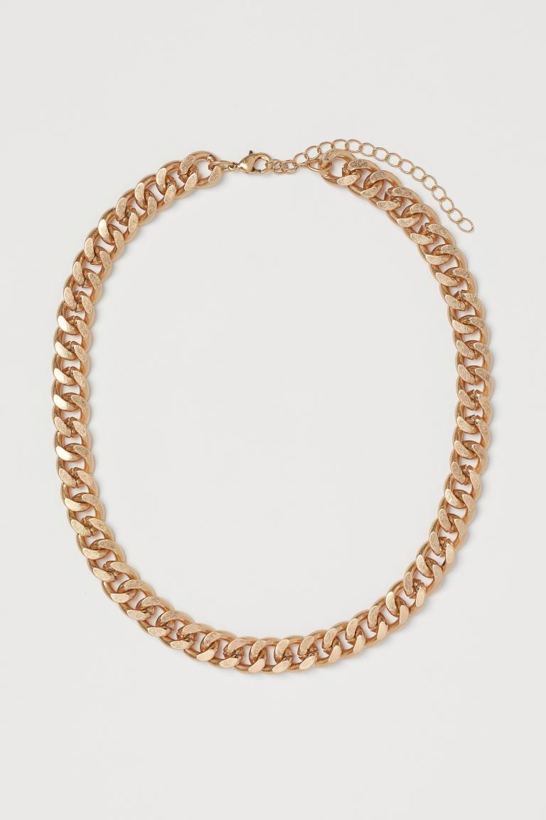 Short necklace in chunky metal chain. Adjustable length with trigger clasp. | H&M (US)