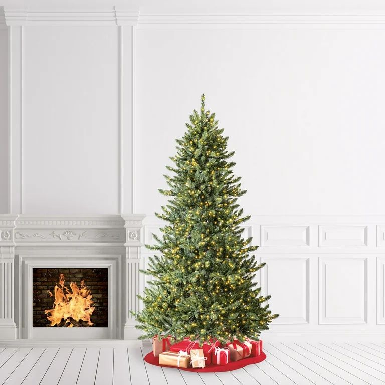 7.5 ft Pre-Lit Milford index Pine Artificial Christmas Tree, Clear Micro-Dot LED Lights, by Holid... | Walmart (US)