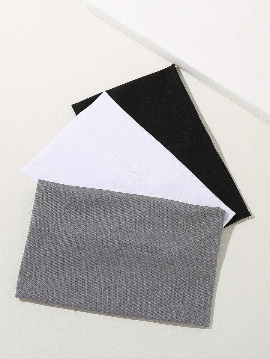 3pcs Solid Color Wide Headbands Suitable For Daily Exercise Casual | SHEIN