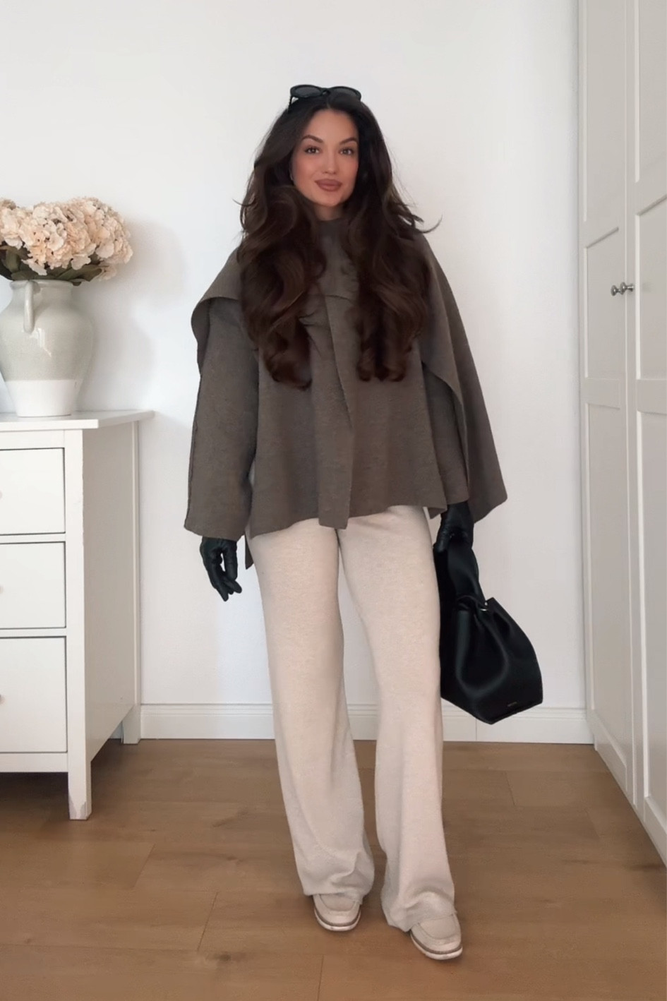 poncho is from Zara
bag from Polène