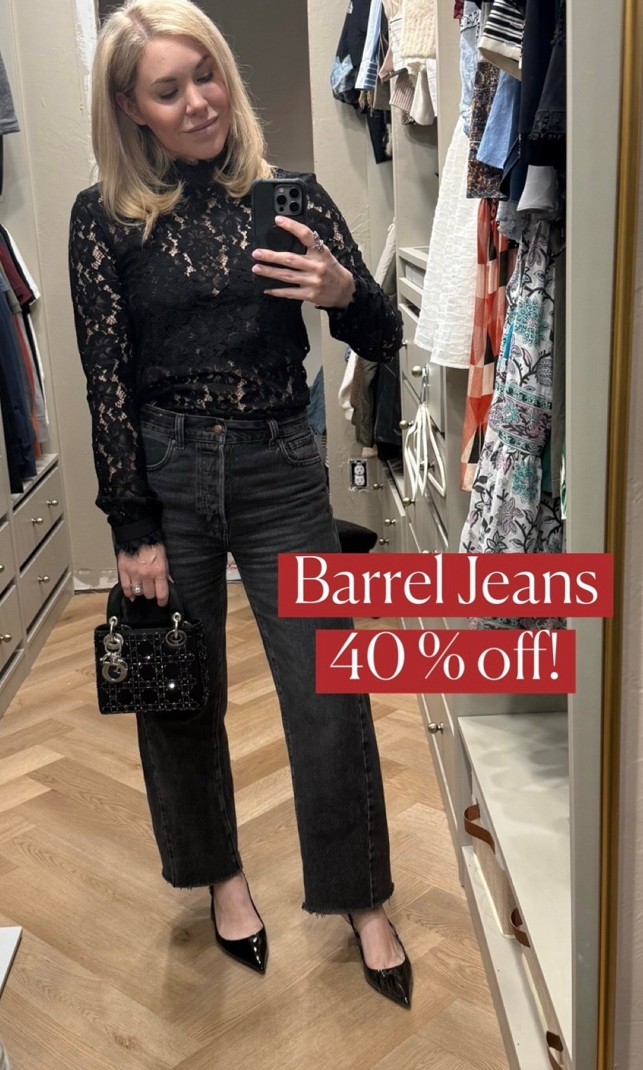 The ONLY barrel jeans I like
Date night 
Lace top


#LTKStyleTip 

#LTKdayinmylife #LTKootd