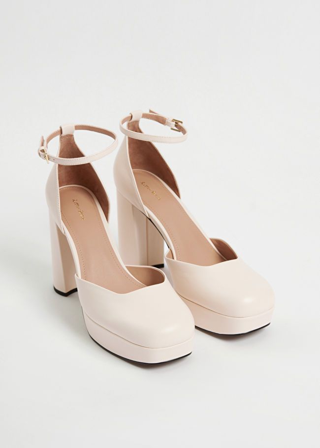 Leather Platform Mary Jane Pumps | & Other Stories US
