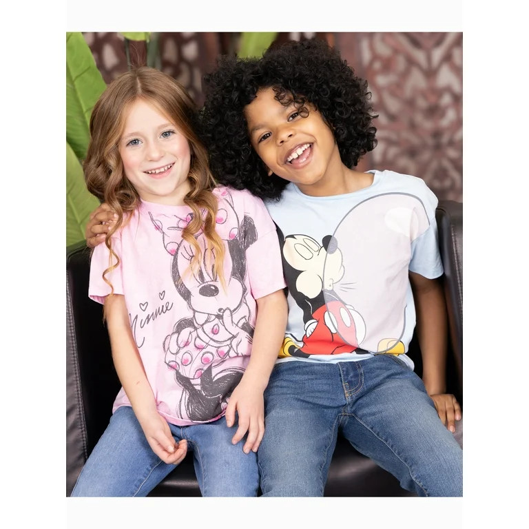 Mickey Mouse Toddler Boys or Girls Short Sleeve Crewneck T-Shirt, Sizes 12M-5T | Walmart (US)
