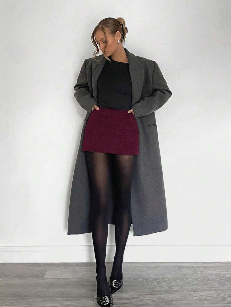 Siren Gaze 2024 Autumn/Winter New Arrival Grey Series Style Grey Mini Skirt For Women New Years W... | SHEIN